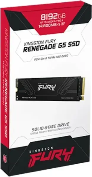 SSD M.2 Kingston Fury Renegade G5, 8TB, PCIe Gen 5 NVMe, i zi