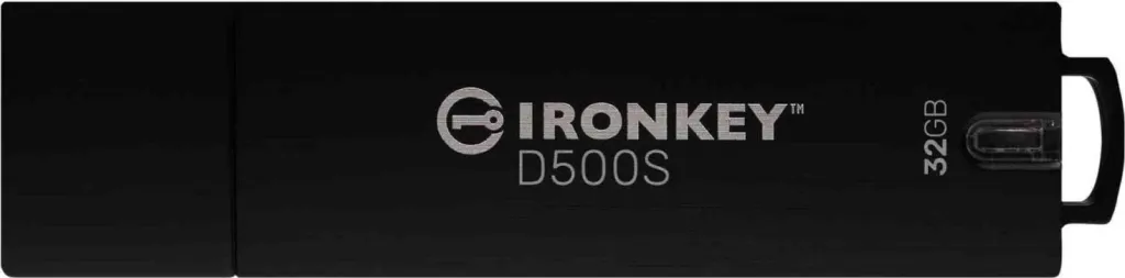 USB Kingston IronKey D500S 32GB, FIPS 140-3 Level 3, 256bit, e zezë - 2