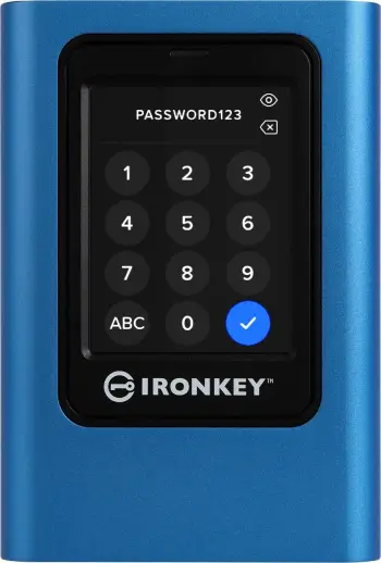 SSD i jashtëm Kingston IronKey Vault Privacy 80, 3.84 TB, Blue
