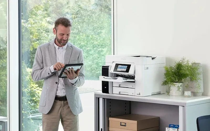 Printer inkjet Epson EcoTank ET-5880, A4, 25 ppm, 4800 x 2400 DPI, i bardhë - 2