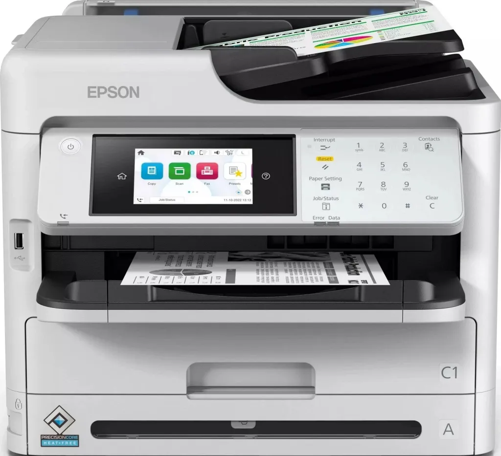 Printer multifunksional Epson WF-M5899DWF, A4, Wi-Fi, i bardhë - 2
