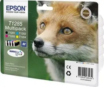 Ngjyrë për printer Epson Ink Stylus SX425 T1285, e zezë/kaltër/magenta/verdhë