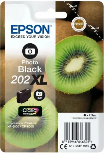 Ngjyrë për printer Epson Ink C13T02H14010 202 XL, e zezë