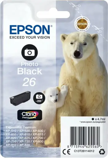 Ngjyrë për printer Epson Claria Premium Ink, 200 faqe, e zezë