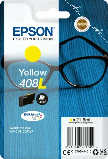 Ngjyrë Epson Singlepack 408L DURABrite Ultra Ink, e verdhë