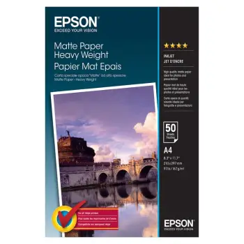 Letër për printim EPSON A4 Mate Paper-Heavyweight, 50 faqe