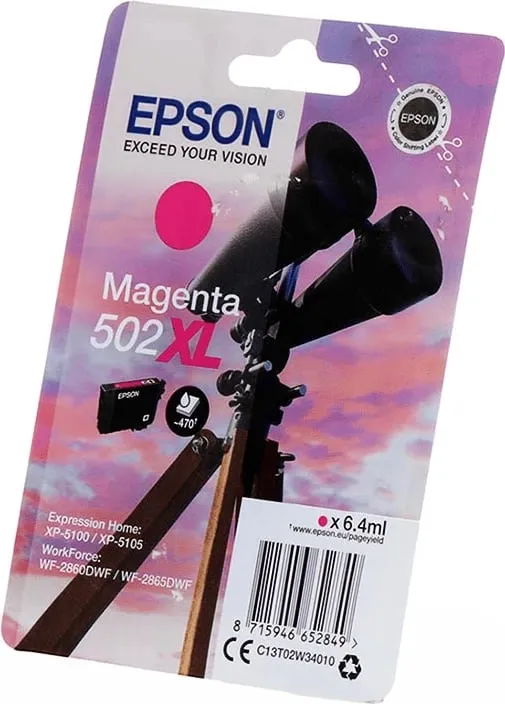 Ngjyrë për printer EPSON 502XL, 6.4ml, 470 faqe, vjollcë - 1