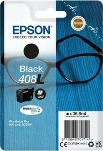 Ngjyrë për printer EPSON DURABrite Ultra Ink 408L, 36.9ml, 2200 faqe, e zezë