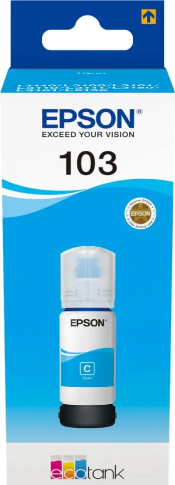 Ngjyrë për printer Epson 103 EcoTank, 65ml, 7500 faqe, e kaltër