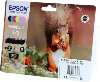 Ngjyrë për printer Epson Multipack 378 Claria Photo HD, 6 ngjyra, 600 faqe
