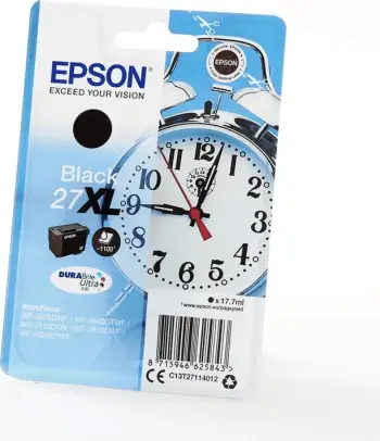Ngjyrë për printer Epson DURABrite Ultra Ink Singlepack Black 27XL, 1100 faqe, e zezë