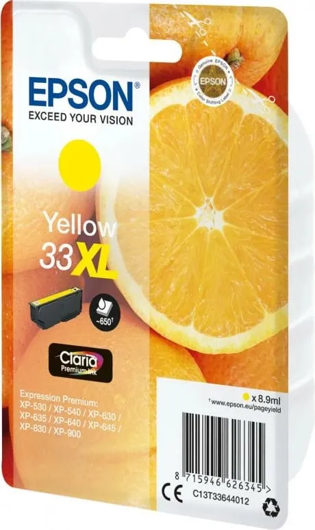 Ngjyrë printeri Epson Singlepack 33XL Claria Premium, e verdhë - 4