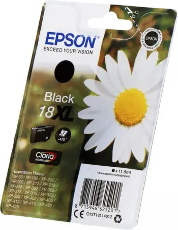 Ngjyrë Epson Singlepack 18XL Claria Home Ink, e zezë