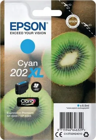 Ngjyrë për printer EPSON Premium Ink, e kaltër, 650 faqe, 202XL - 1