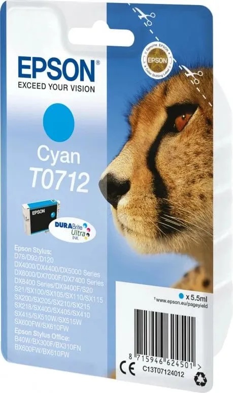 Ngjyrë Epson T0712 DURABrite Ultra, e kaltër e lehtë - 4