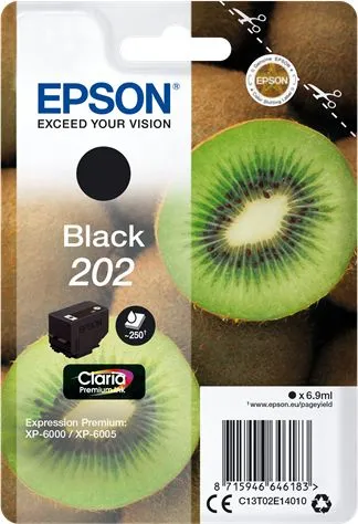 Ngjyrë për printer EPSON 202 Premium, 6,9ml, 250 faqe, e zezë - 1