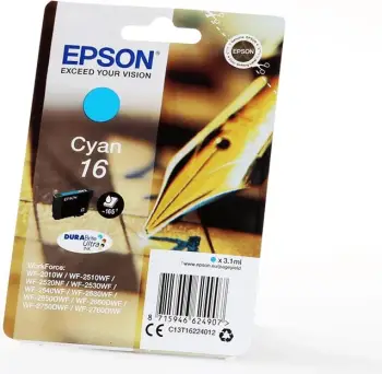 Ngjyrë për printer Epson DURABrite Ultra Ink Singlepack Cyan 16, 165 faqe, e kaltër