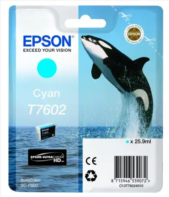 Ngjyrë për printer Epson T7602 UltraChrome HD, cyan