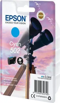 Ngjyrë për printer Epson 502, 3.3ml, kaltër/shumëngjyrësh