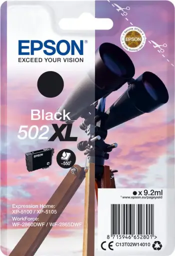 Ngjyrë për printer Epson 502XL Binoculars Cartridge High Yield, e zezë