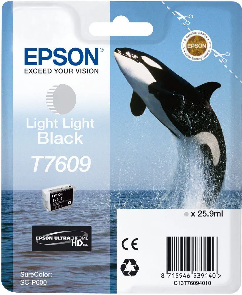 Ngjyrë për printer Epson T7609 (C13T76094010), 25.9ml, e zezë - 1