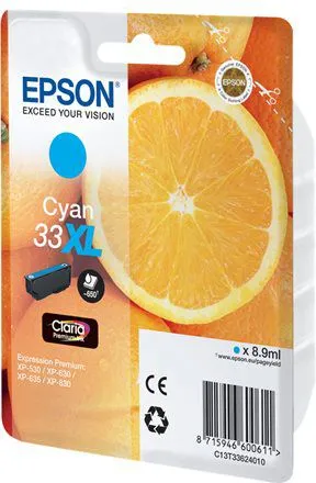 Ngjyrë për printer Epson 33XL Claria Premium, cyan - 1