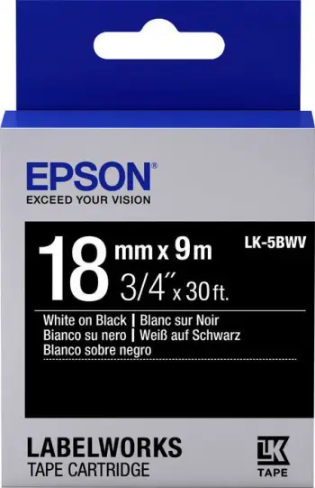 Shirit për printer Epson LK-5BWV (C53S655014), 18MM