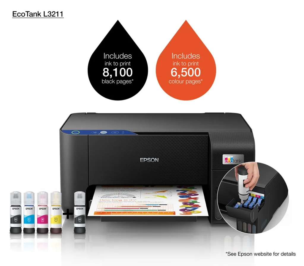 Printer multifunksional Epson L3211, Inkjet, i zi - 8