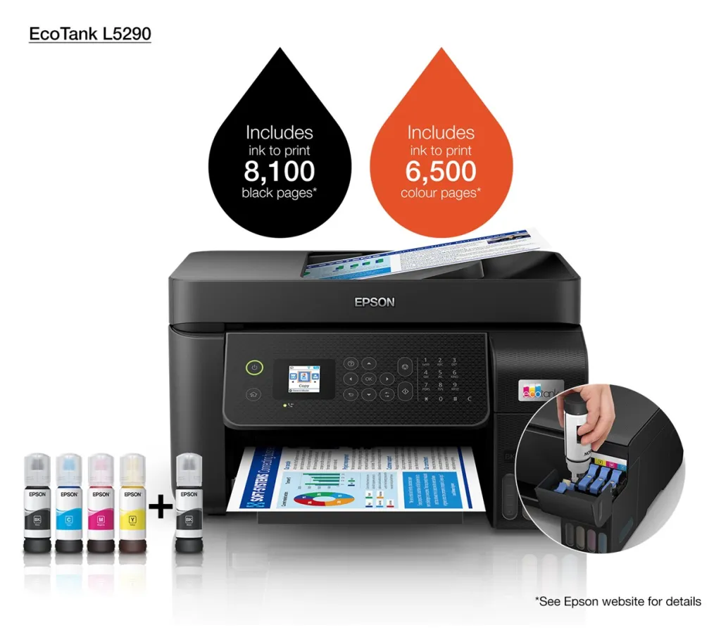 Printer multifunksional Epson L5290, Inkjet, i zi - 16