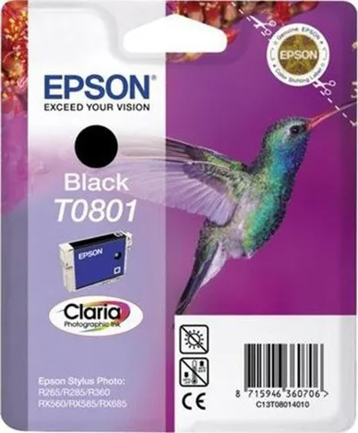 Ngjyrë për printer Epson C13T08014010, e zezë - 1