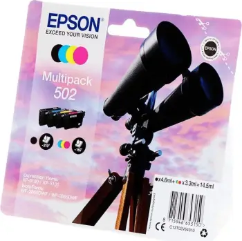 Kartusha boje, Epson 502 / C13T02V64010, Black/Cyan/Magenta/Yellow, set 4 copë