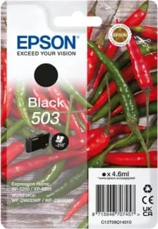 Bojë printeri, Epson 503 (C13T09Q14010) 4.6 ml, rendiment 210 faqe, e zezë - 1