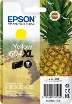 Kasetë boje, Epson, 604XL C13T10H44010, XL 4 ml 350 faqe, e verdhë - 1