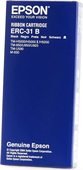 Ribon printeri, Epson, ERC-31B C43S015369, jetëgjatësi deri 4,500,000 karaktere, e zezë - 1