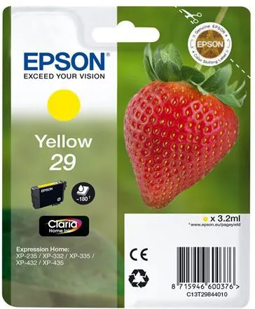 Ngjyrë për printer Epson Claria Home SP 29, e verdhë - 1