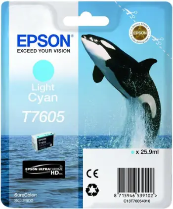Bojë për printer Epson T7605 UltraChrome HD, 26.5ml, cyan