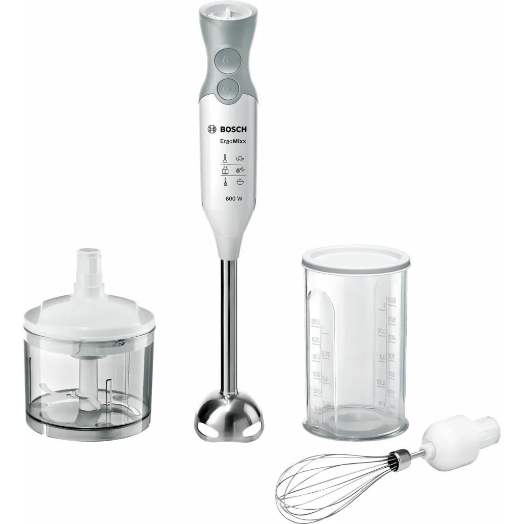 Blender dore Bosch MSM66150, 600 W, Argjendtë, Bardhë - 1