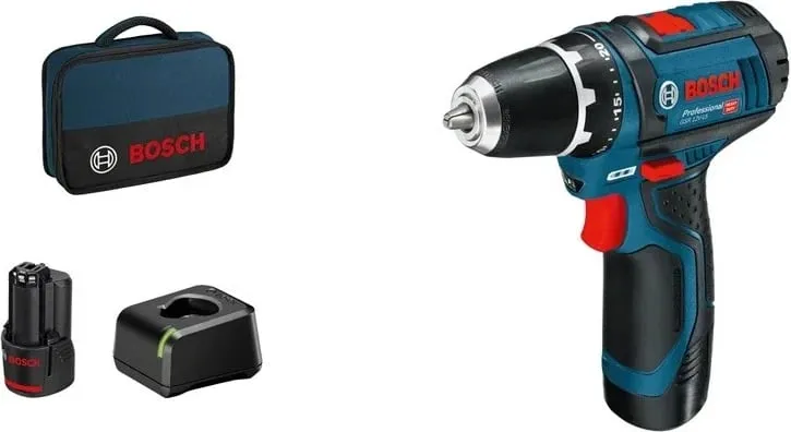 Makineri vidash Bosch 12V Li-Ion, 2 bateri, me çantë, Blu - 2
