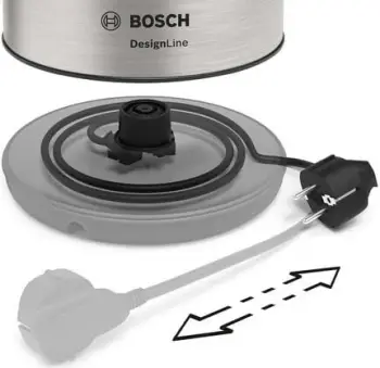 Vluese uji Bosch TWK3P420 1.7L, 2400W, e zezë, çelik inox