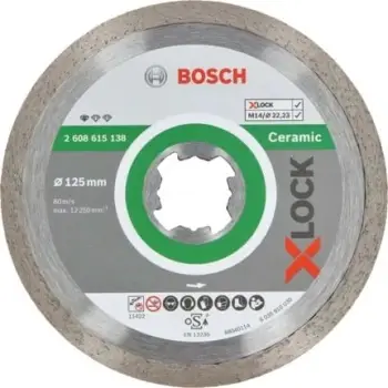 Disk diamant Bosch X-LOCK, 125mm, për qeramikë