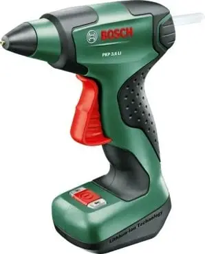 Pistoletë ngjitëse Bosch PKP 3,6 LI, 7 mm, 1.5 Ah, e zezë, e gjelbër