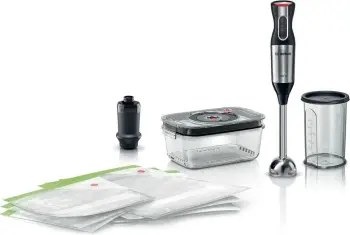 Blender Bosch MSM6S20B, 0.6 L, 1000 W, i zi, argjendtë