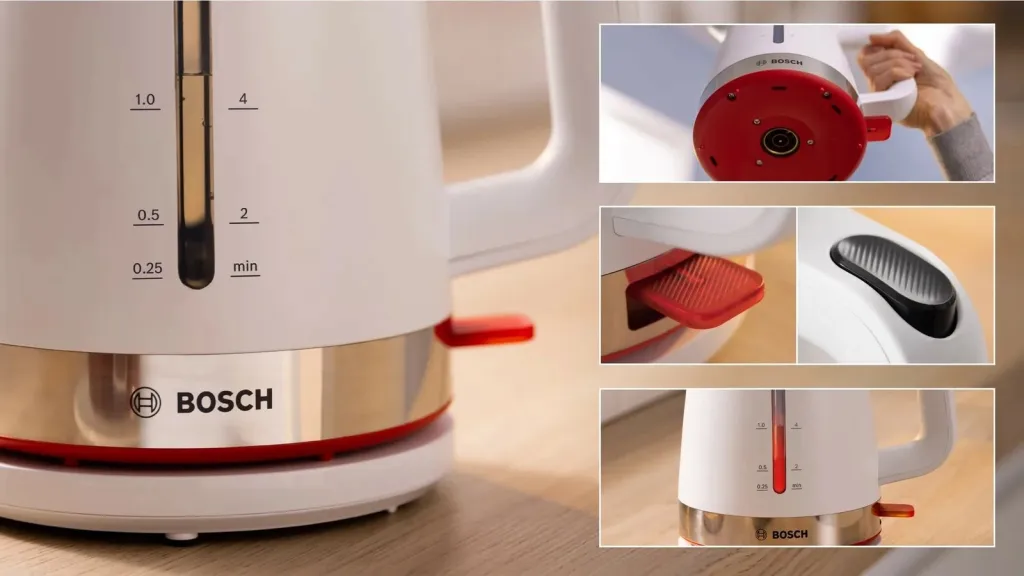 Çajnik Bosch TWK4M221, 1.7 L, 2400 W, Bardhë - 6