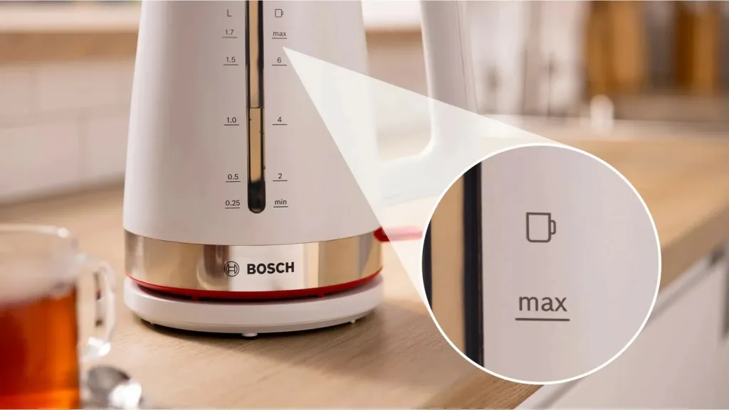 Çajnik Bosch TWK4M221, 1.7 L, 2400 W, Bardhë - 7