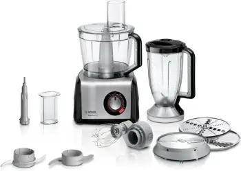 Procesor ushqimi Bosch MC812M814, 3.9 L, 1250 W, i zi, çelik inox