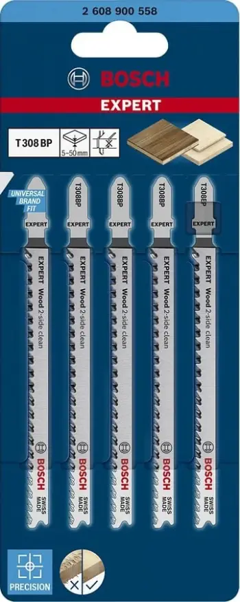 Set teh sharrë druri Bosch T308BP, 5 copë, HCS
