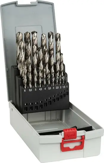 Set spiralesh metal Bosch HSS-G 25 copa 1.0-13.0mm me kuti