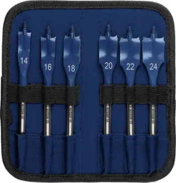 Set shpuese të sheshta për dru Bosch Expert Self Cut Speed, 6 copë, 14 24mm, gjatësi 152mm
