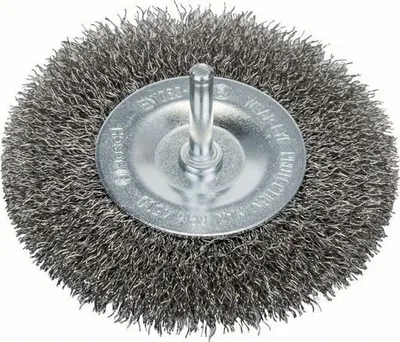 Furçë rrethore BOSCH Disc, tel i valëzuar 100 mm, për stërvitje, metalike - 1