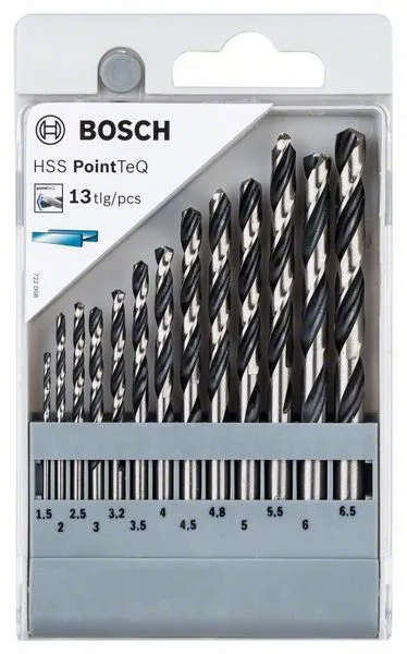 Set shpuese cilindrike metali Bosch, HSS - 1